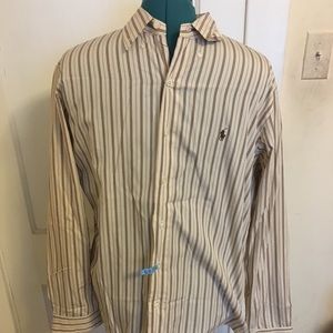 VTG Brown and white striped Ralph Lauren